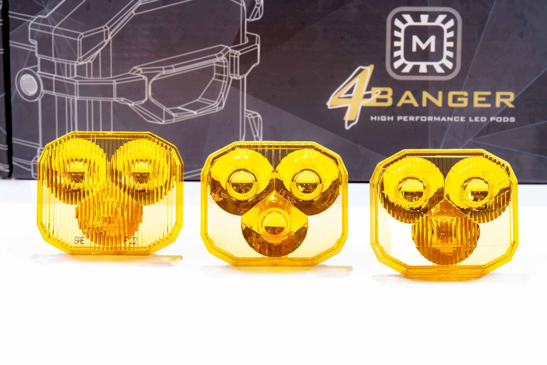 Morimoto 4Banger LED Pods Morimoto 4Banger NCS LED Pods - SAE Wide/Yellow  Beam, Street Legal Fog Lights, Off-Road LED Pods NCS LED Pod Set