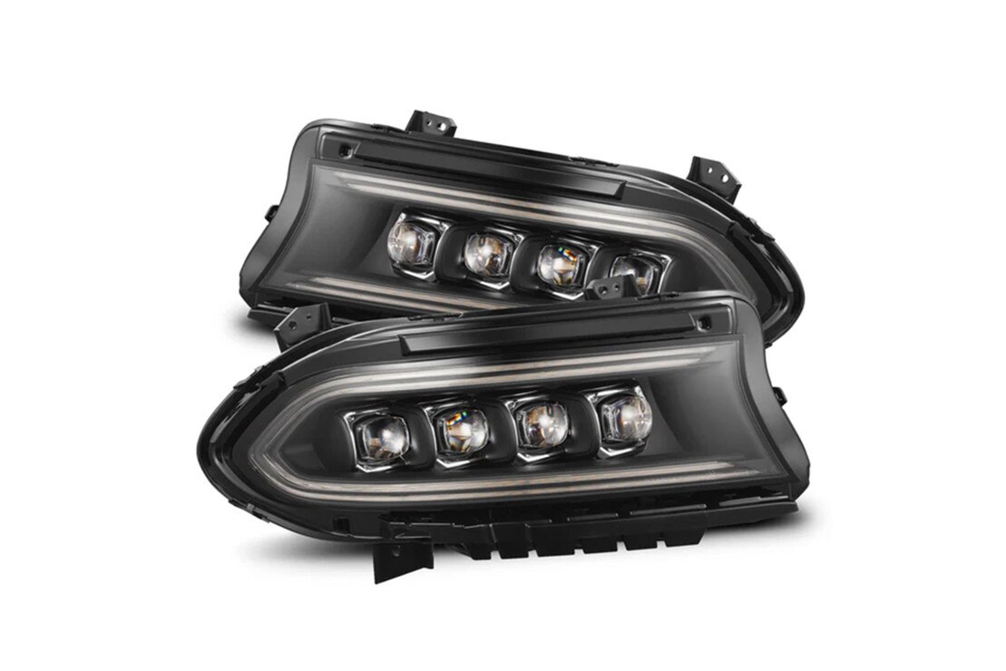 AlphaRex 15-23 Dodge Charger NOVA-Series LED Projector Headlights Black