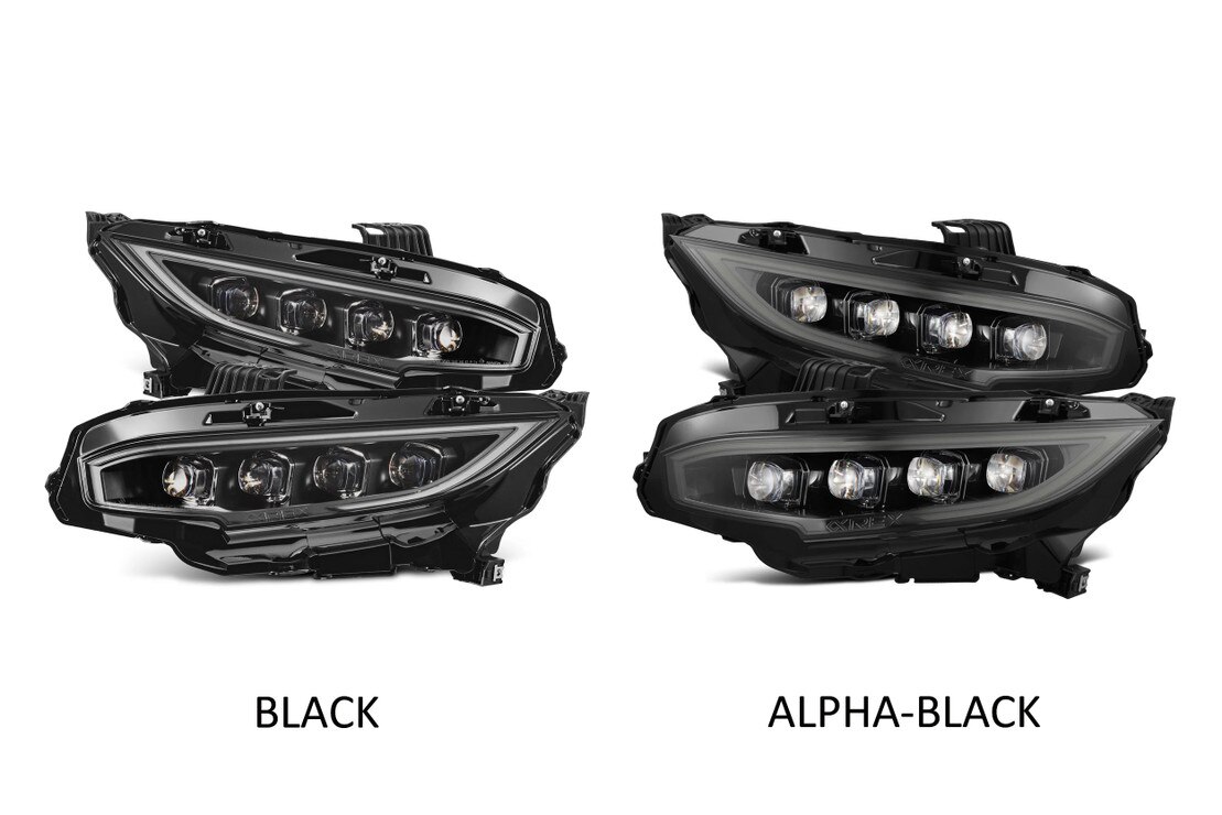 Speed Daddy Pair Black Housing LED DRL Projector Headlights For Honda Civic 2016-2021
