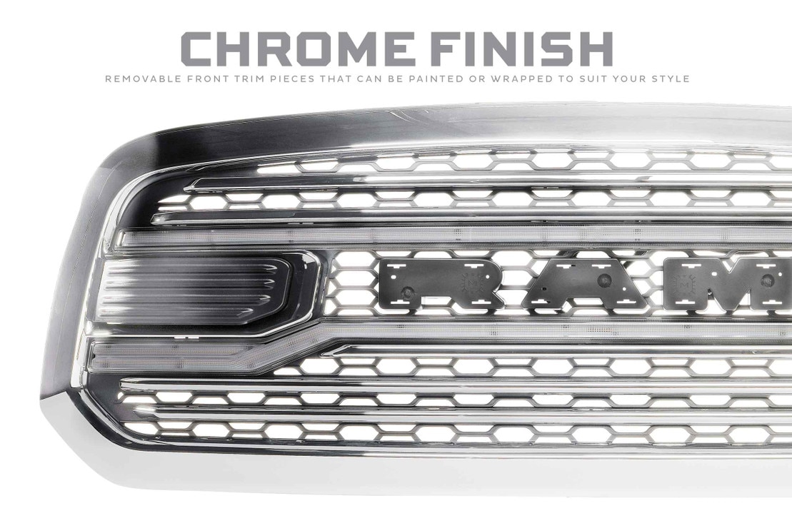 Chrome Grille For 2013-2018 Dodge Ram 1500 – Big Horn Style, Direct Fit, ABS Plastic