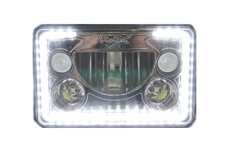 vision x led headlights 4x6 square universal lights trs