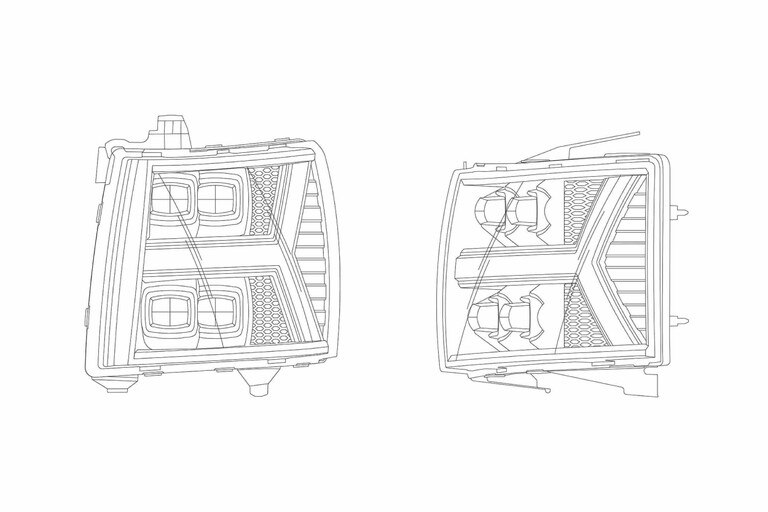 Headlight Wiring Diagram 07-13 Silverado 1500 from www.theretrofitsource.com