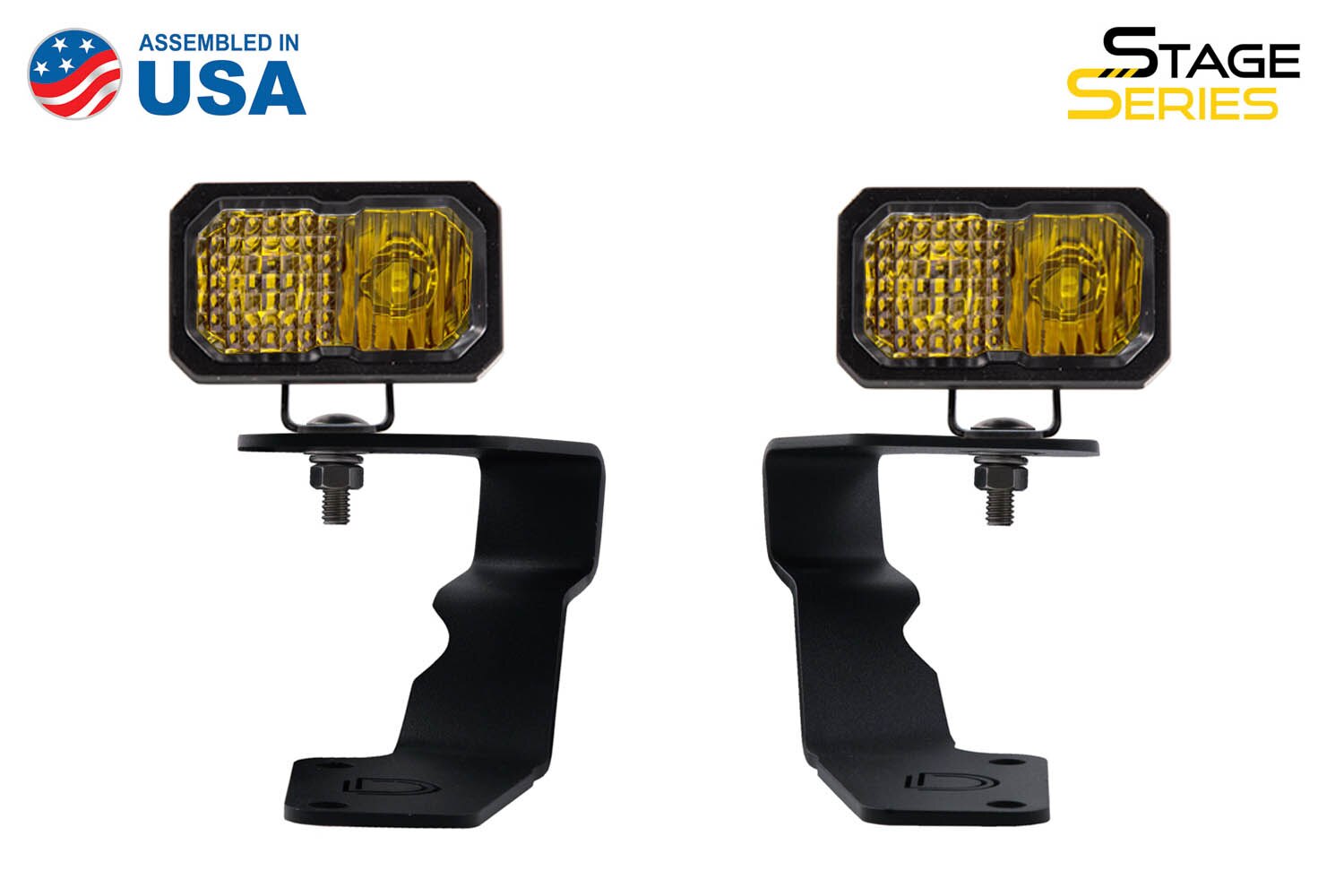 Diode Dynamics SS3 LED Fog Light Kit For 2015-2020 Subaru WRX - Sport Yellow With Backlight, 8-Year Warranty